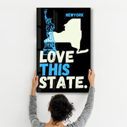 Love This State NewYork | Glass Wall Art - ArtDesigna Glass Printing Wall Art