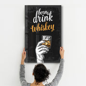 Born to Drink - Whiskey | Glass Wall Art - ArtDesigna Glass Printing Wall Art