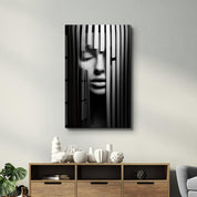 Behind the Bars | Designers Collection Glass Wall Art - Artdesigna