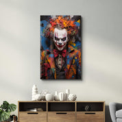 The Clown - Glass Wall Art - Artdesigna