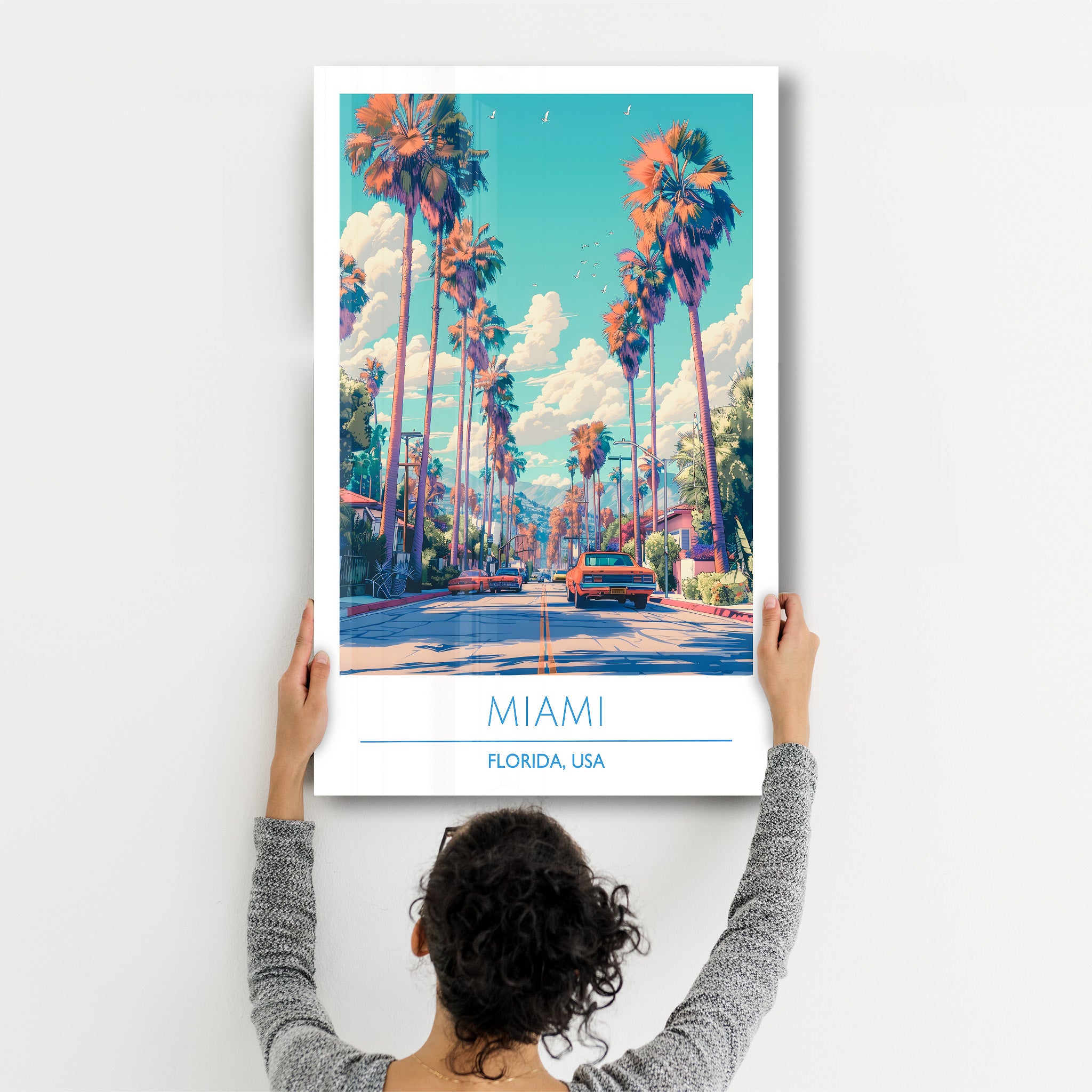 Miami-Florida-USA-Travel Posters | Glass Wall Art