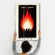 Ignite Your Potential - Motivational Glass Wall Art