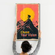 Chase Your Vision 3 - Motivational Glass Wall Art