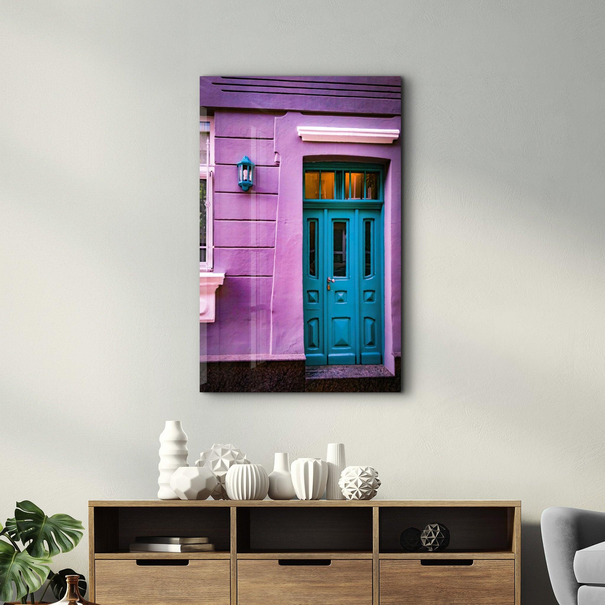 Blue Door | Glass Wall Art - ArtDesigna Glass Printing Wall Art