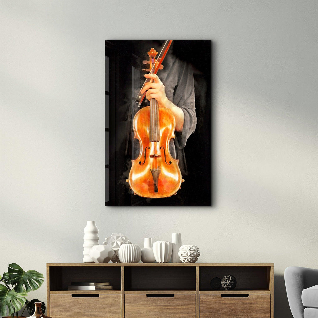 ・"Violin"・Glass Wall Art - ArtDesigna Glass Printing Wall Art