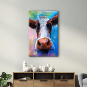 Cow Smiling | Glass Wall Art - ArtDesigna Glass Printing Wall Art