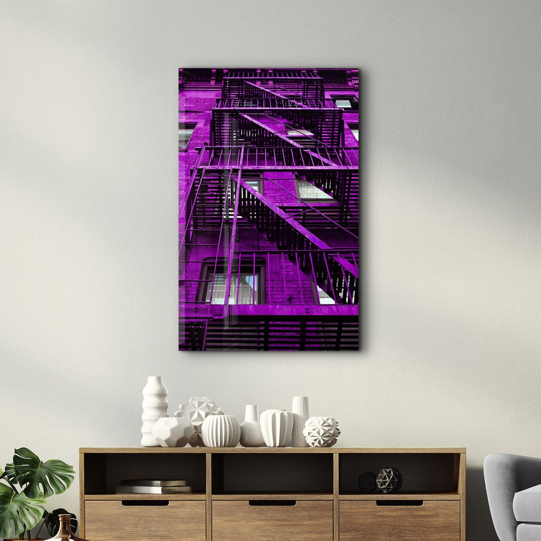 ・"Colorful Apartments"・Glass Wall Art