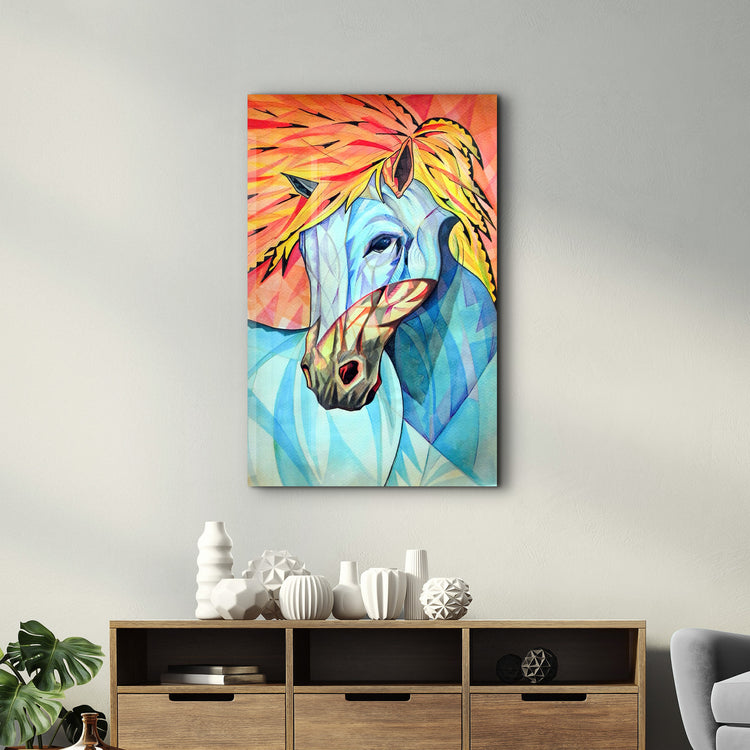 ・"Cool Horse"・Glass Wall Art - ArtDesigna Glass Printing Wall Art