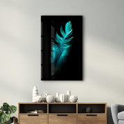 Green Feather | Glass Wall Art - ArtDesigna Glass Printing Wall Art