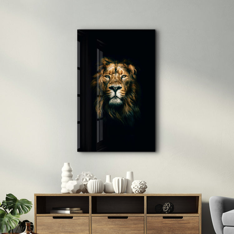 ・"Wild Lion"・Glass Wall Art - ArtDesigna Glass Printing Wall Art