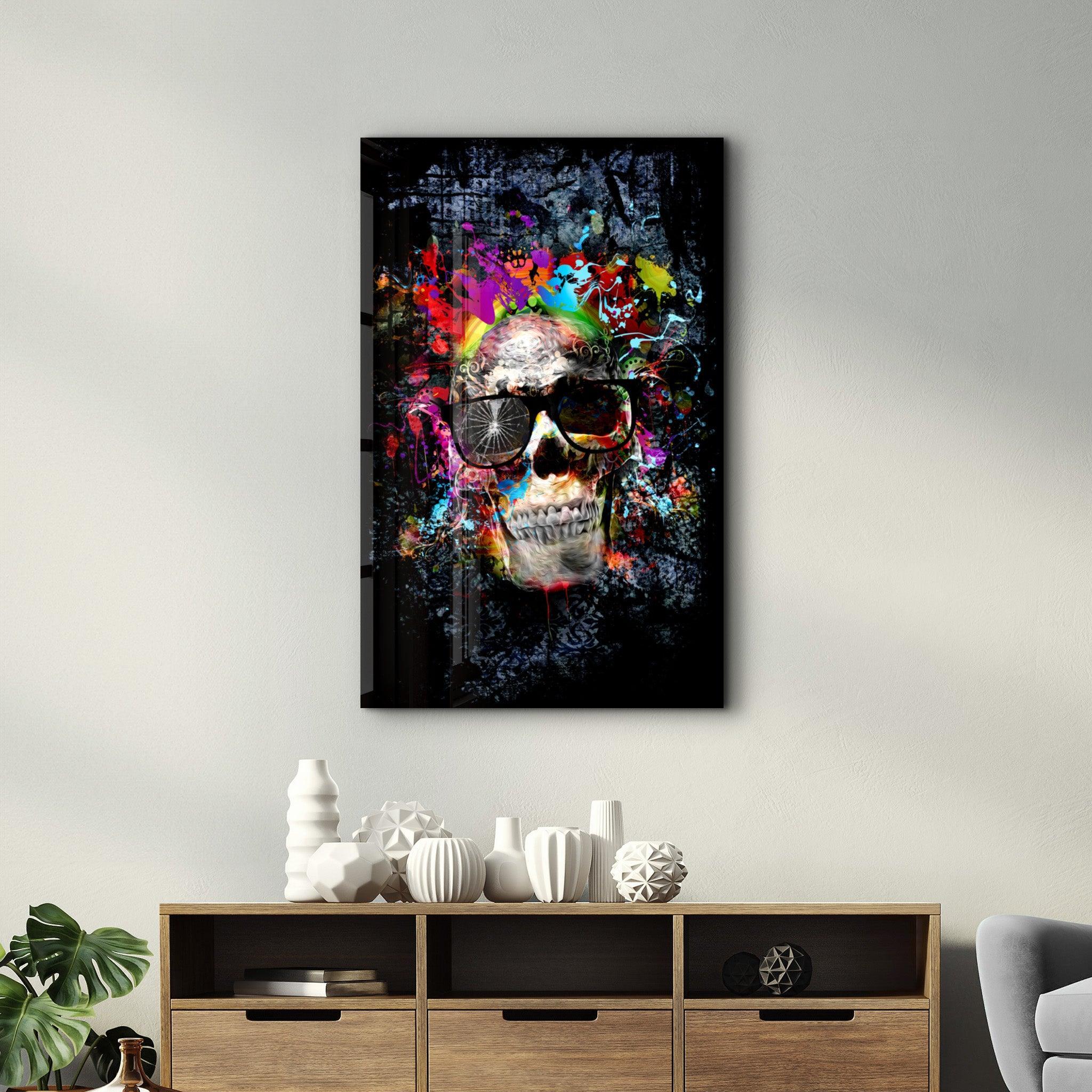 Cool Skull | Glass Wall Art – Artdesigna