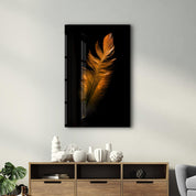 Orange Feather | Glass Wall Art - ArtDesigna Glass Printing Wall Art