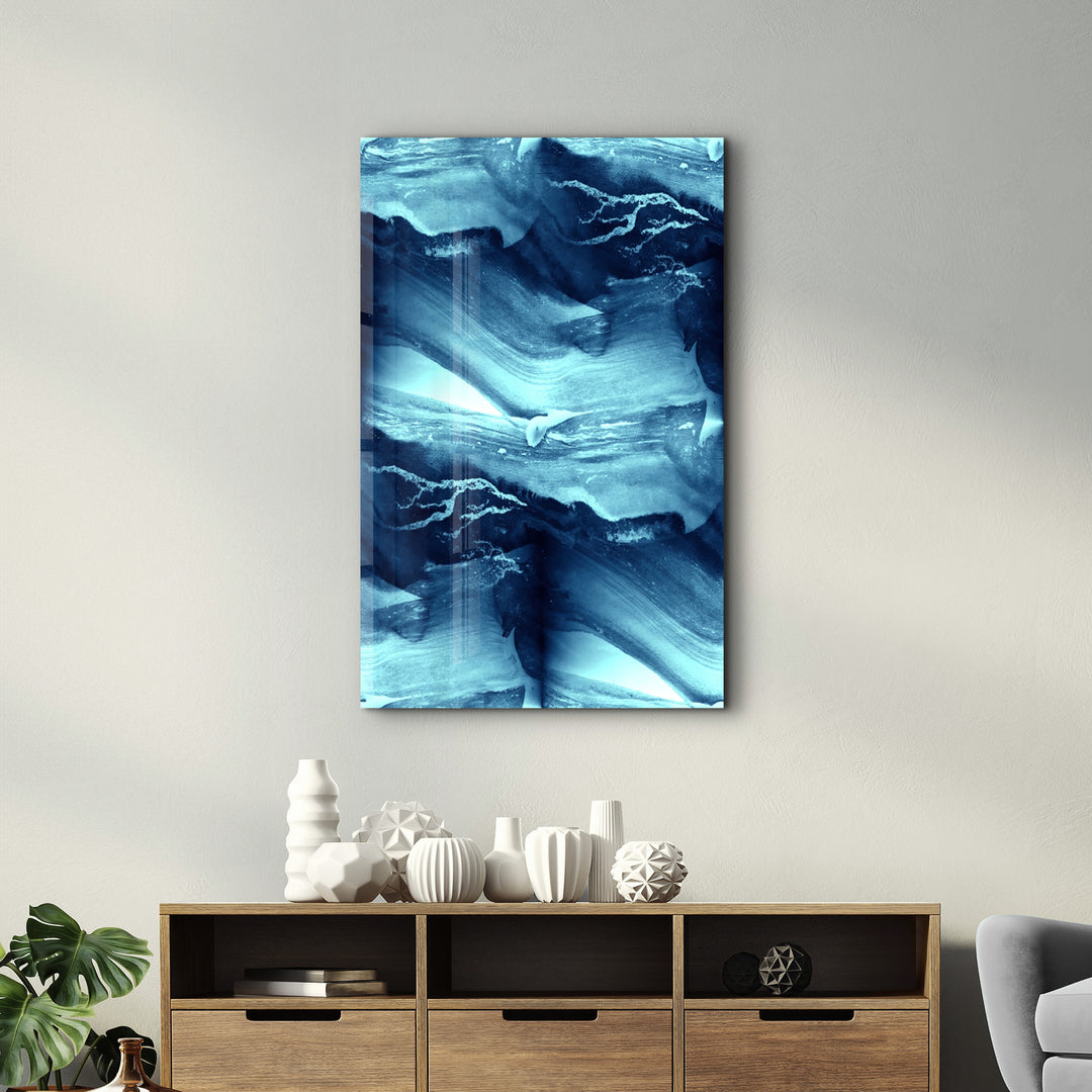 ・"Abstract Waves"・Glass Wall Art - ArtDesigna Glass Printing Wall Art