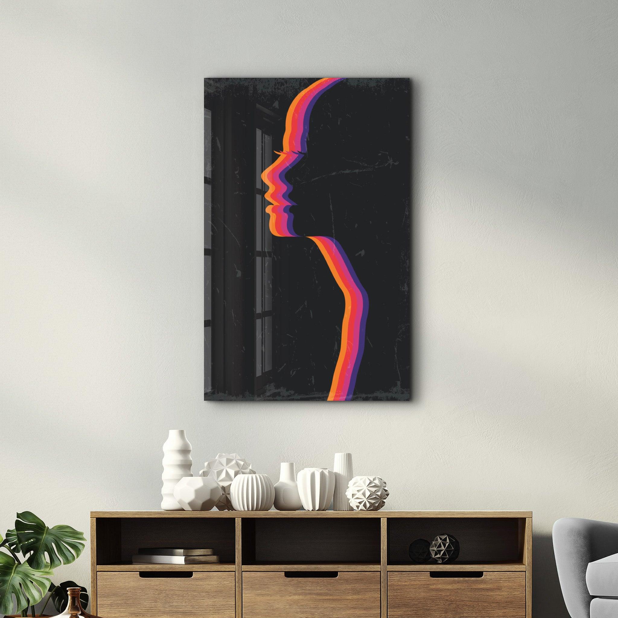 Face Lines v1 | Glass Wall Art - ArtDesigna Glass Printing Wall Art