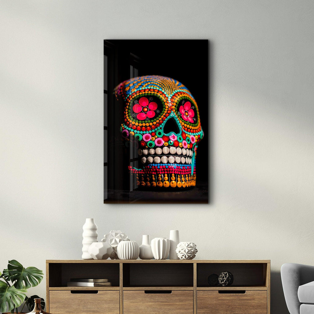 Sugar Skull - Mexican Skull | Designers Collection Glass Wall Art