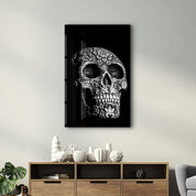 Grey Skull | Glass Wall Art - ArtDesigna Glass Printing Wall Art