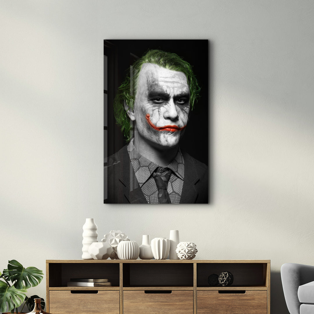 ・"The Joker - Heath Ledger"・Glass Wall Art - ArtDesigna Glass Printing Wall Art