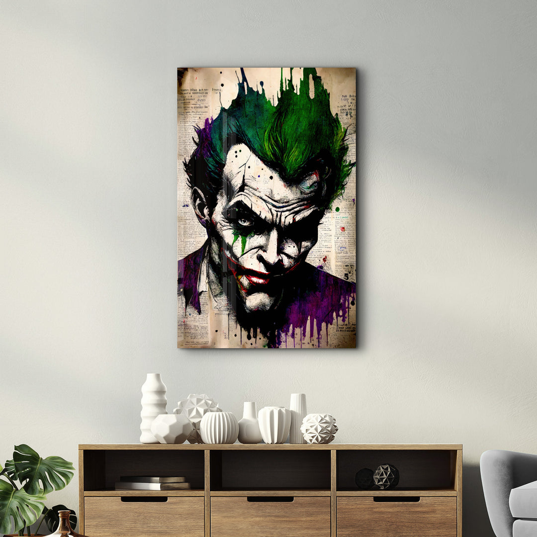Joker Redesigned | Designer's Collection Glass Wall Art - ArtDesigna Glass Printing Wall Art