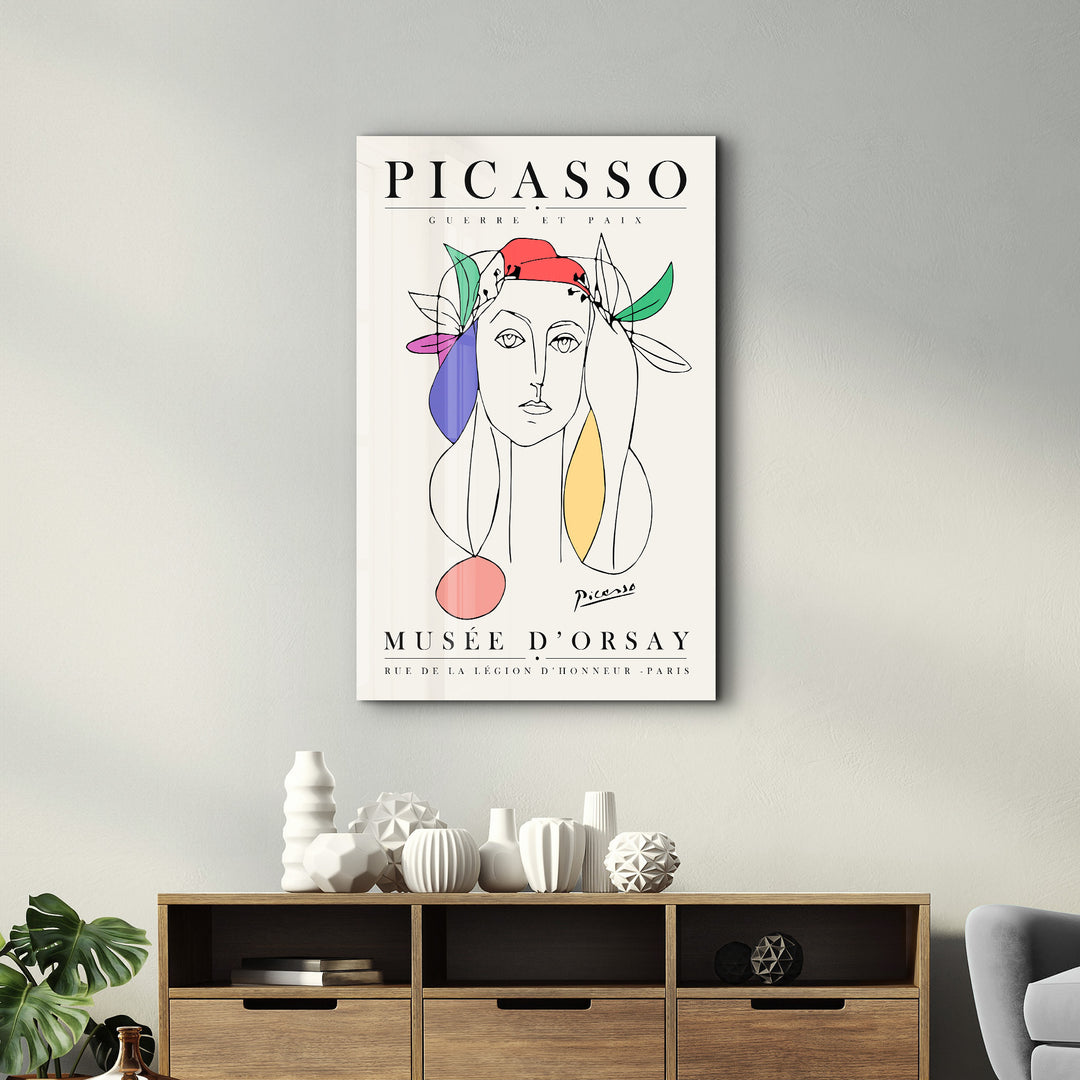 ・"Pablo Picasso - Guerre Et Paix"・Gallery Print Collection Glass Wall Art - ArtDesigna Glass Printing Wall Art