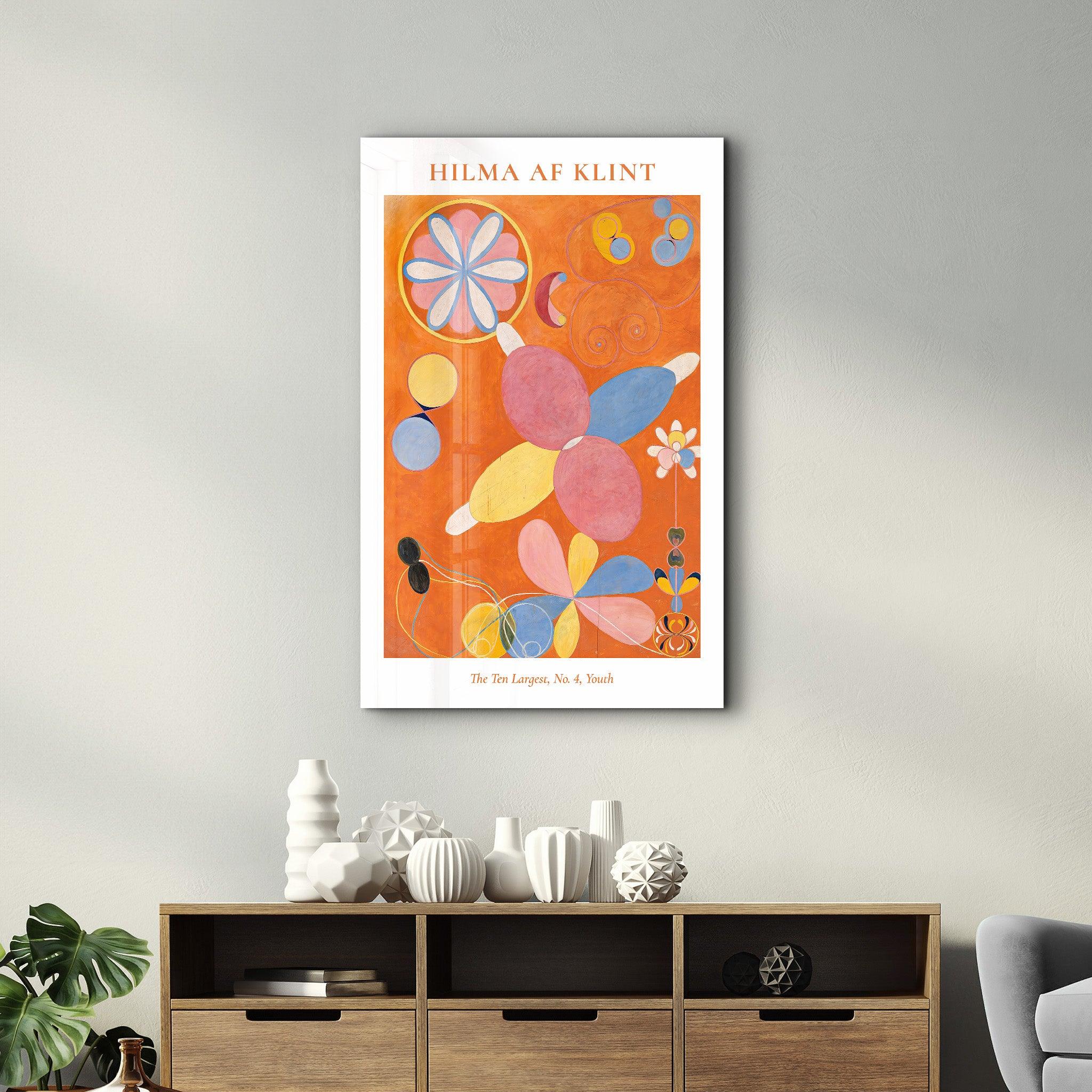 The Ten Largest No,4 Youth- Hilma Af Klint | Gallery Print Collection Glass Wall Art - ArtDesigna Glass Printing Wall Art