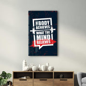 Body and Mind | Motivational Glass Wall Art - Artdesigna