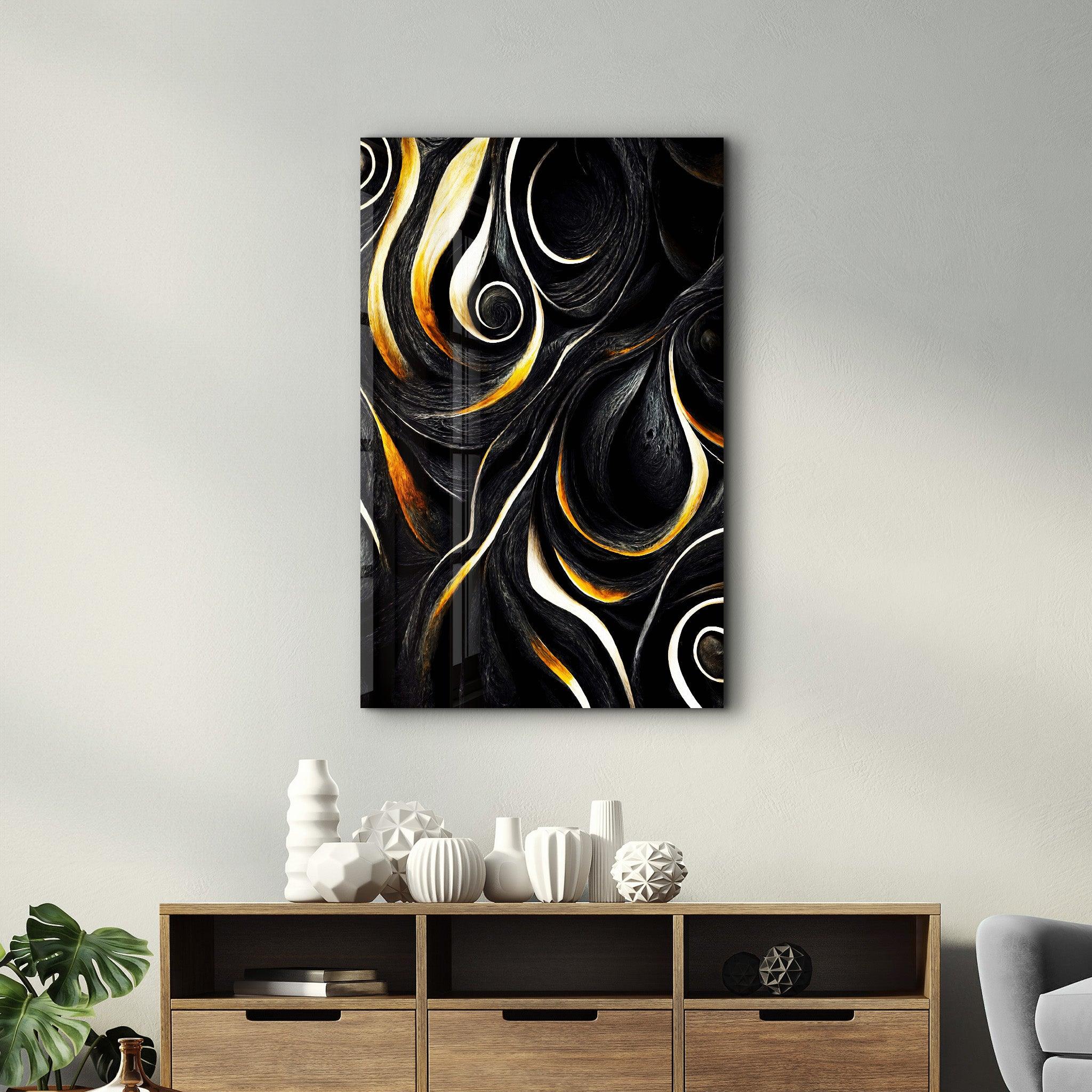 Golden Black Wood | Secret World Collection Glass Wall Art - ArtDesigna Glass Printing Wall Art