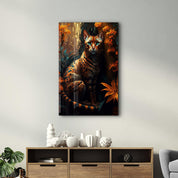 Forest Cat | Secret World Collection Glass Wall Art - ArtDesigna Glass Printing Wall Art