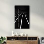 Road at Night | Designers Collection Glass Wall Art - ArtDesigna Glass Printing Wall Art