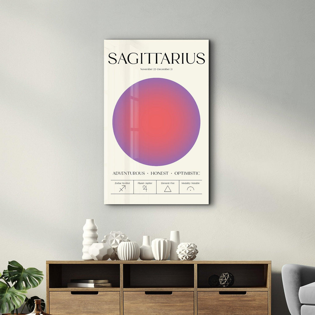 Sagittarius - Aura Collection | Zodiac Glass Wall Art