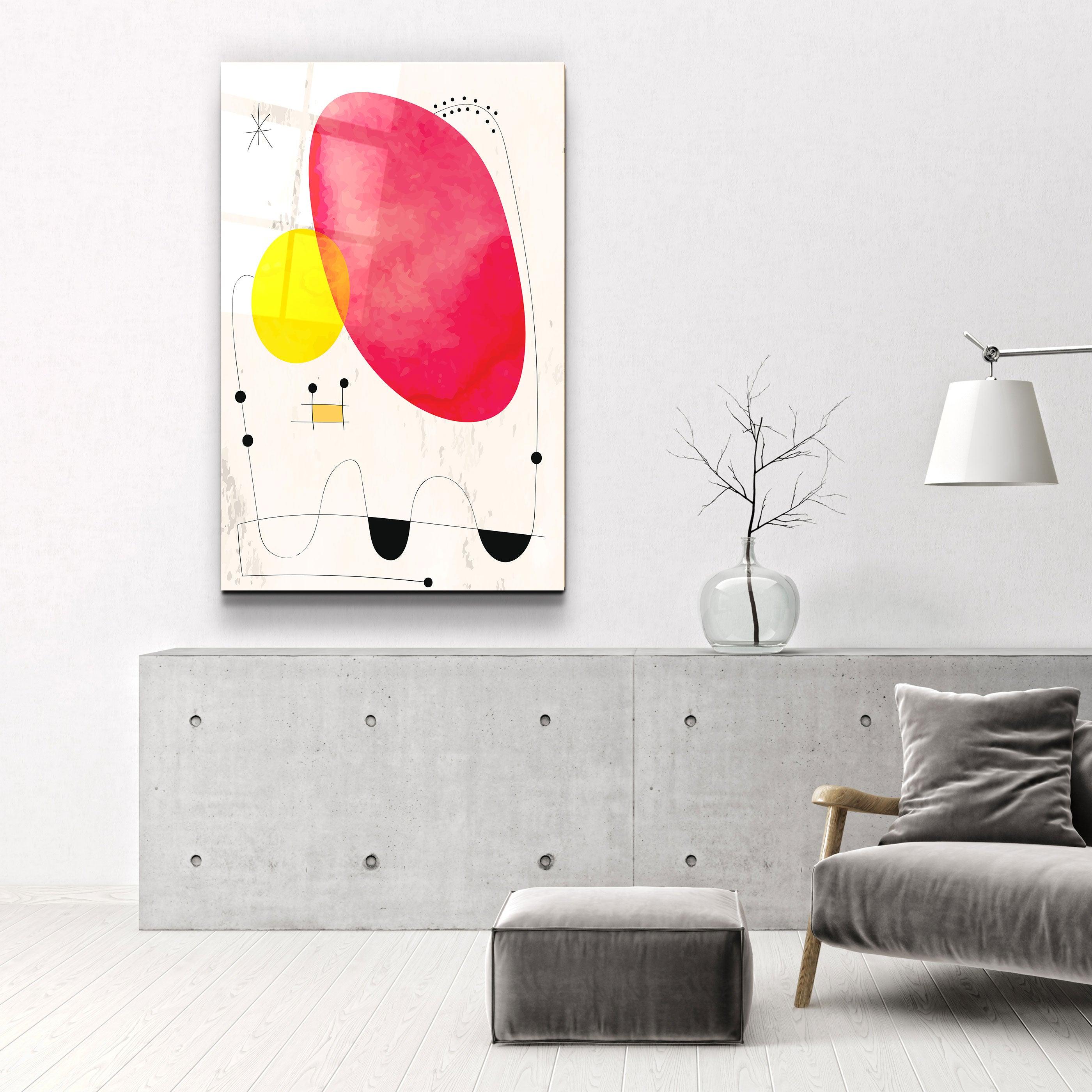 Colorful Modern Shapes 3 | Glass Wall Art - Artdesigna