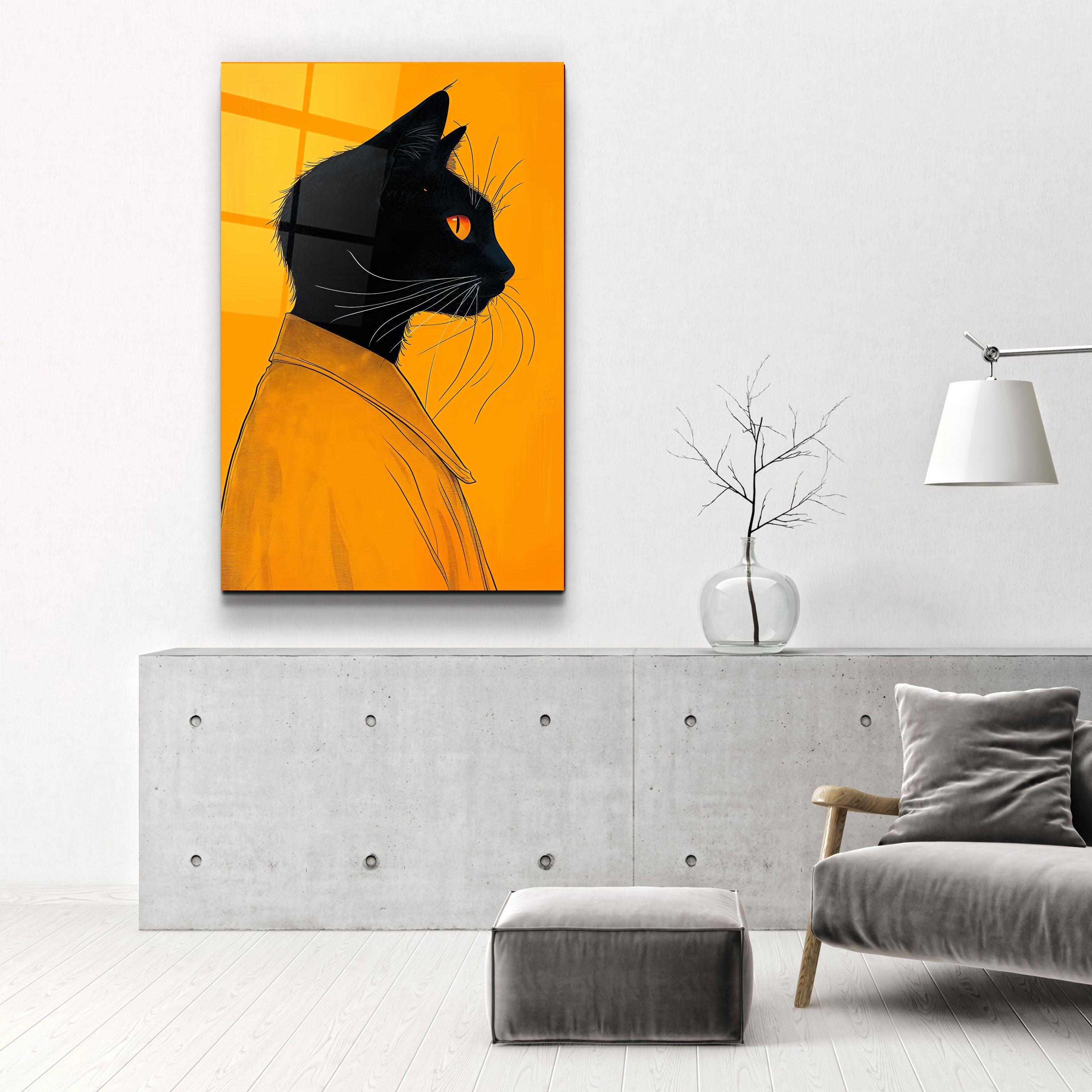 Cat | Designers Collection Glass Wall Art - Artdesigna