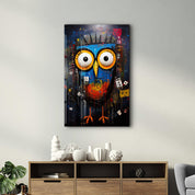 Owl Portrait | Glass Wall Art - ArtDesigna Glass Printing Wall Art