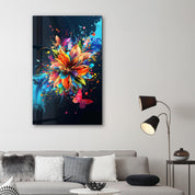 Spring Flowers - Glass Wall Art - Artdesigna