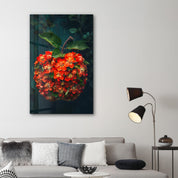 Apple Flowers - Contemporary Glass Wall Art - ArtDesigna Glass Printing Wall Art