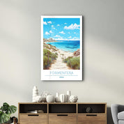 Formentera Spain-Travel Posters | Glass Wall Art - ArtDesigna Glass Printing Wall Art