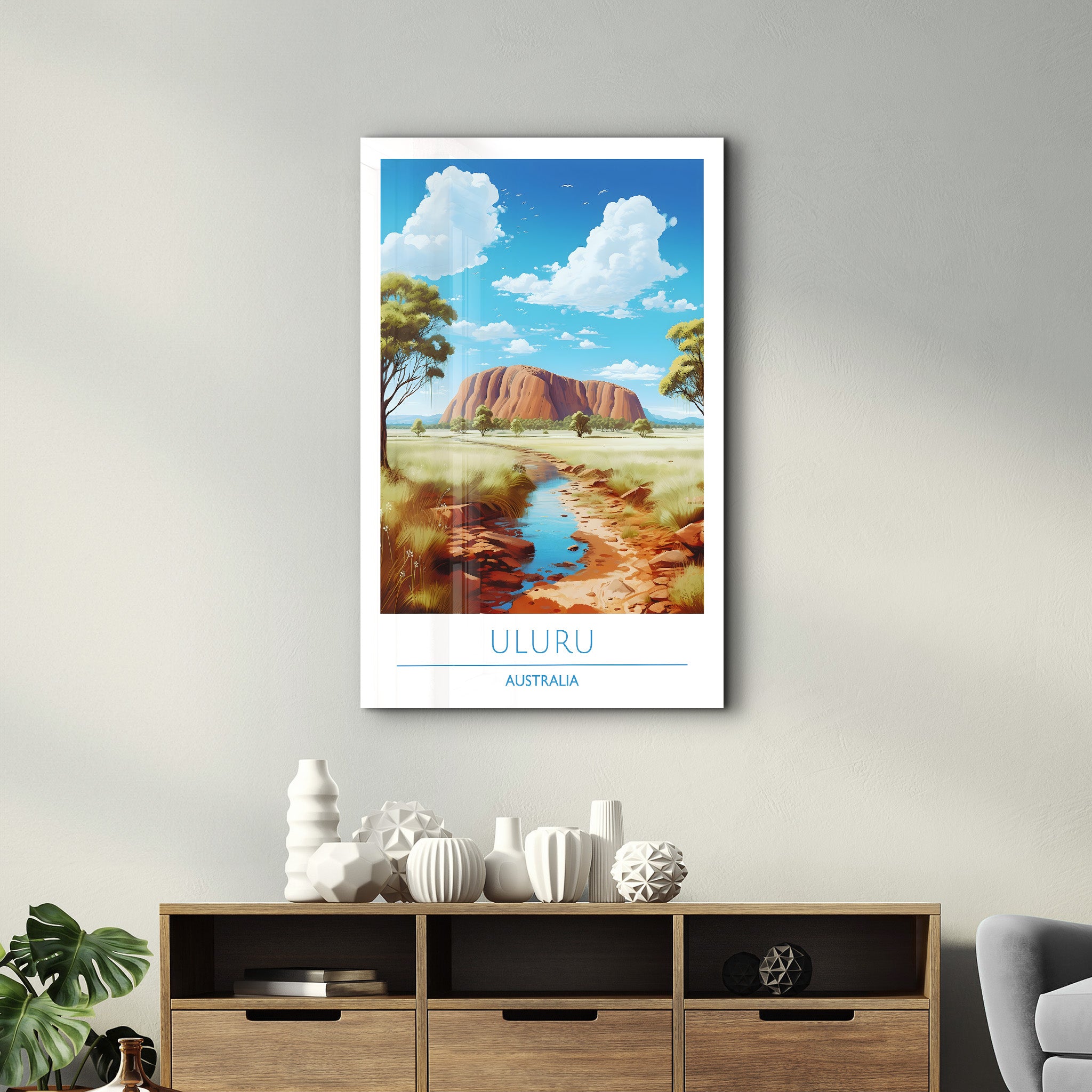 Uluru Australia-Travel Posters | Glass Wall Art