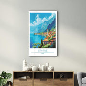 Limone Italy-Travel Posters | Glass Wall Art - ArtDesigna Glass Printing Wall Art