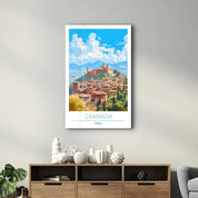 Granada Spain-Travel Posters | Glass Wall Art - ArtDesigna Glass Printing Wall Art