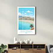 Gran Canaria Spain-Travel Posters | Glass Wall Art - ArtDesigna Glass Printing Wall Art