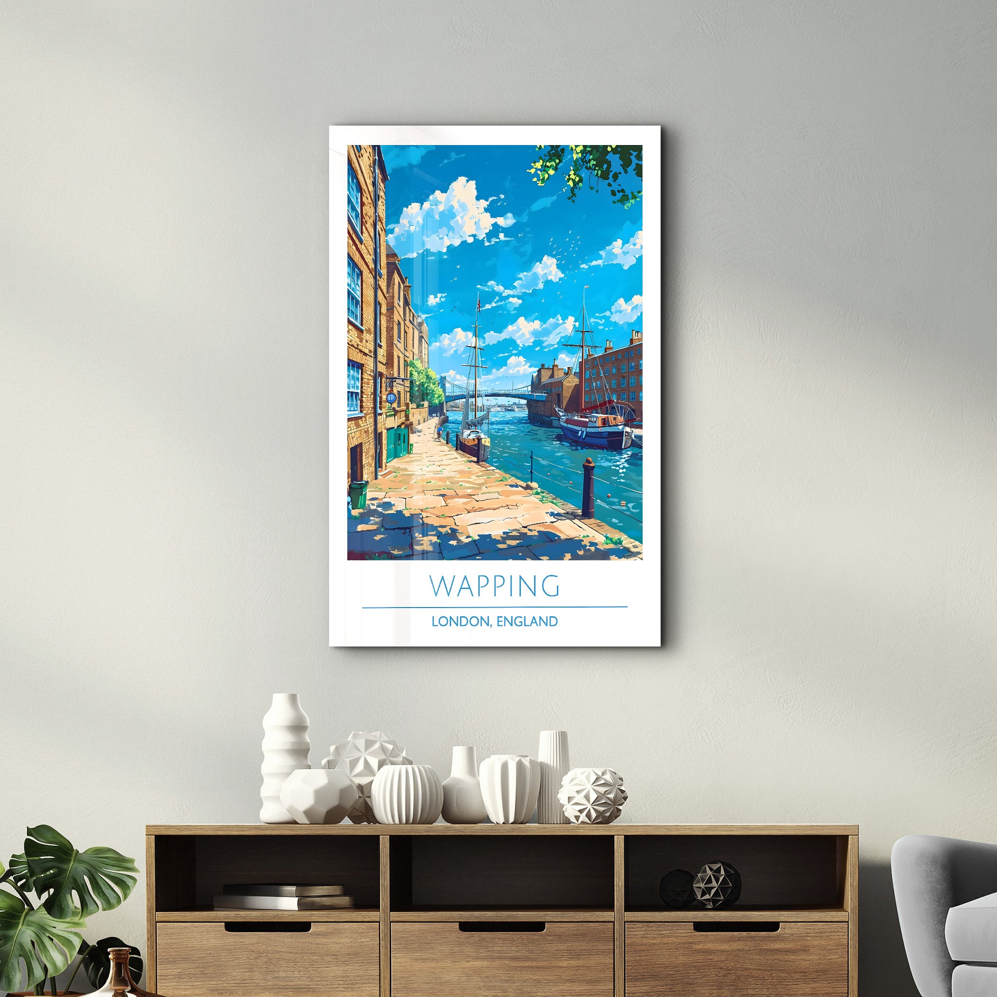 Wapping-London England-Travel Posters | Glass Wall Art