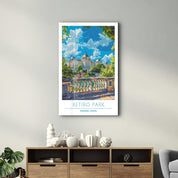 Retiro Park-Madrid Spain-Travel Posters | Glass Wall Art - ArtDesigna Glass Printing Wall Art