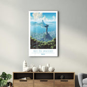 Rio De Janiero Brazil-Travel Posters | Glass Wall Art - ArtDesigna Glass Printing Wall Art