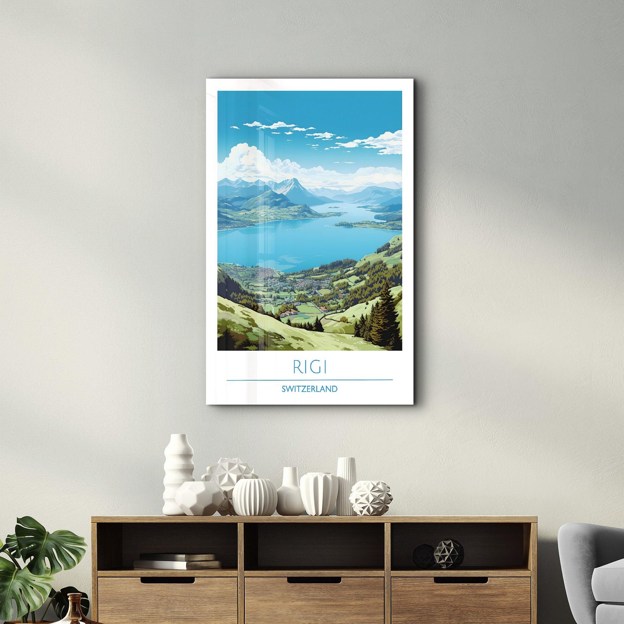 Rigi Switzerland-Travel Posters | Glass Wall Art - Artdesigna