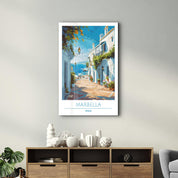 Marbella Spain-Travel Posters | Glass Wall Art - ArtDesigna Glass Printing Wall Art