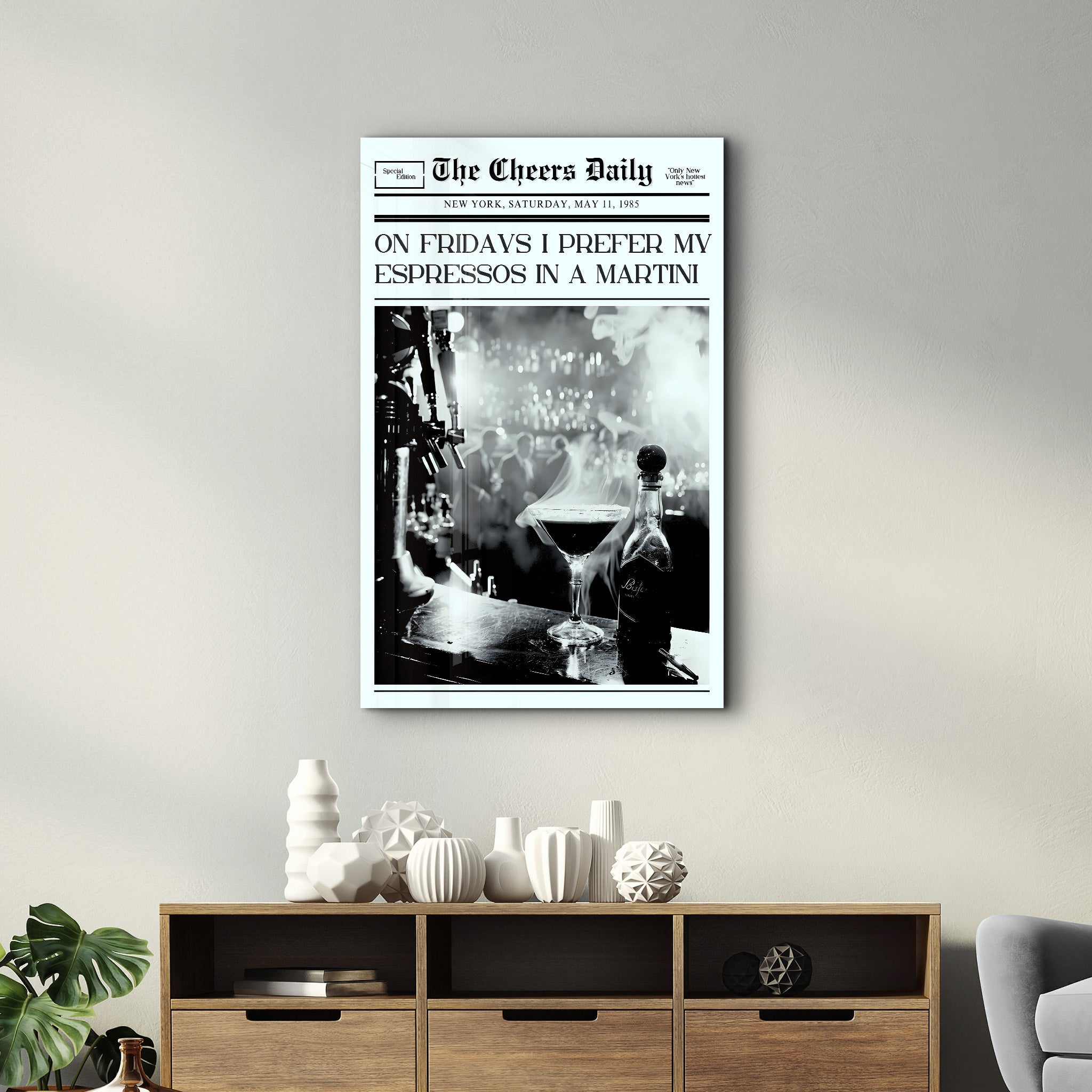 Espresso Martini - Glass Wall Art