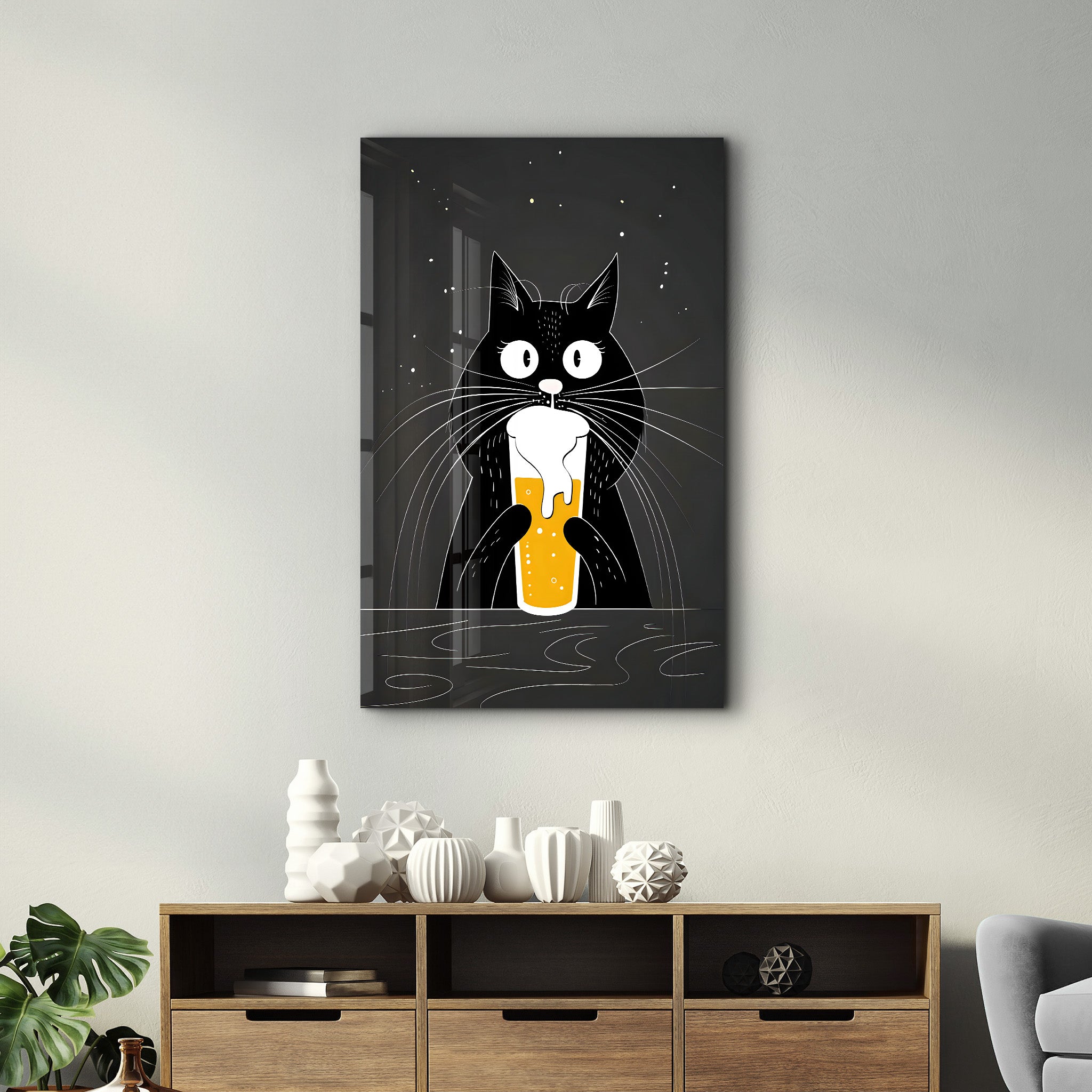 Do you want some beer? - Glass Wall Art