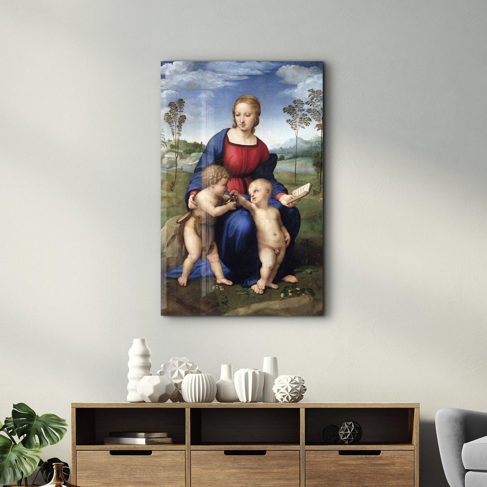 Raphael's Madonna of the Goldfinch (1505–1506) | Glass Wall Art - ArtDesigna Glass Printing Wall Art