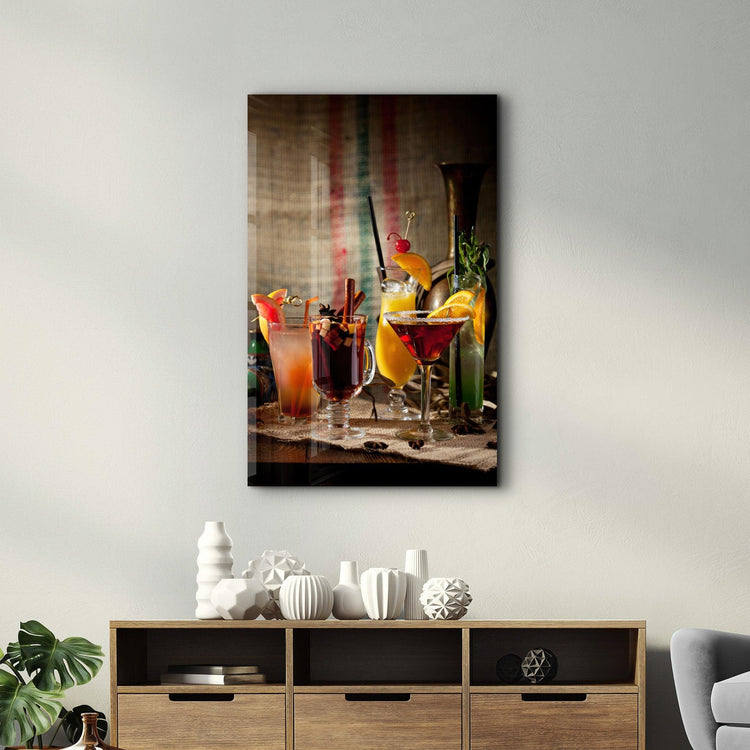 ・"Cocktails"・Glass Wall Art - ArtDesigna Glass Printing Wall Art