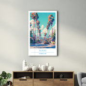 Miami-Florida-USA-Travel Posters | Glass Wall Art