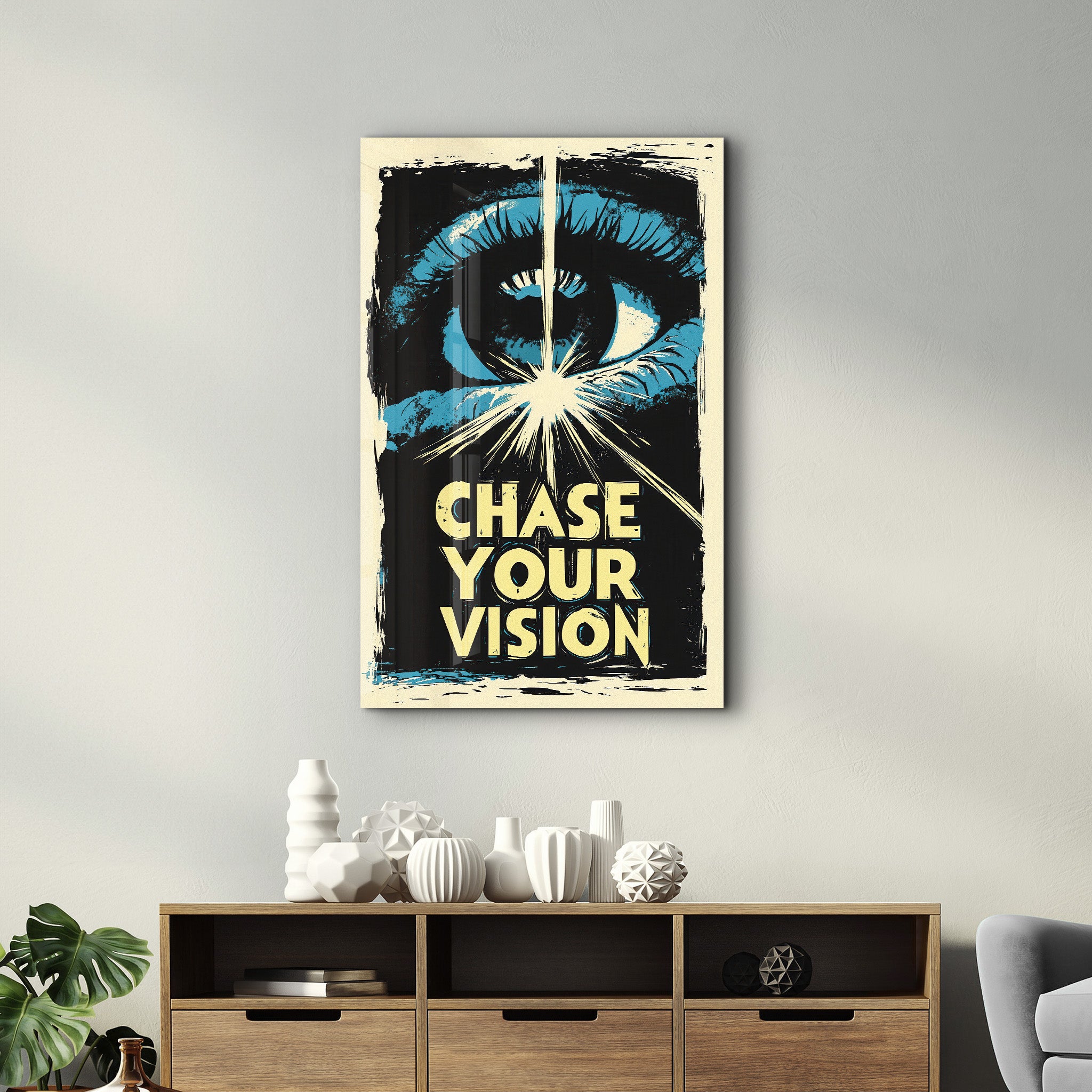 Chase Your Vision 2 - Motivational Glass Wall Art